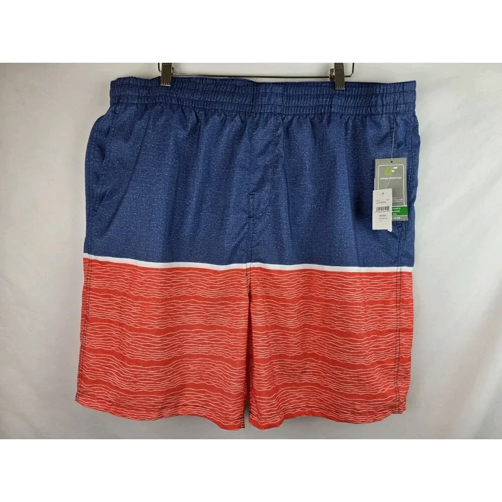 Urban Frontier Men's Swim Shorts Size XXL Blue & Orange Swimsuit Swim Shorts